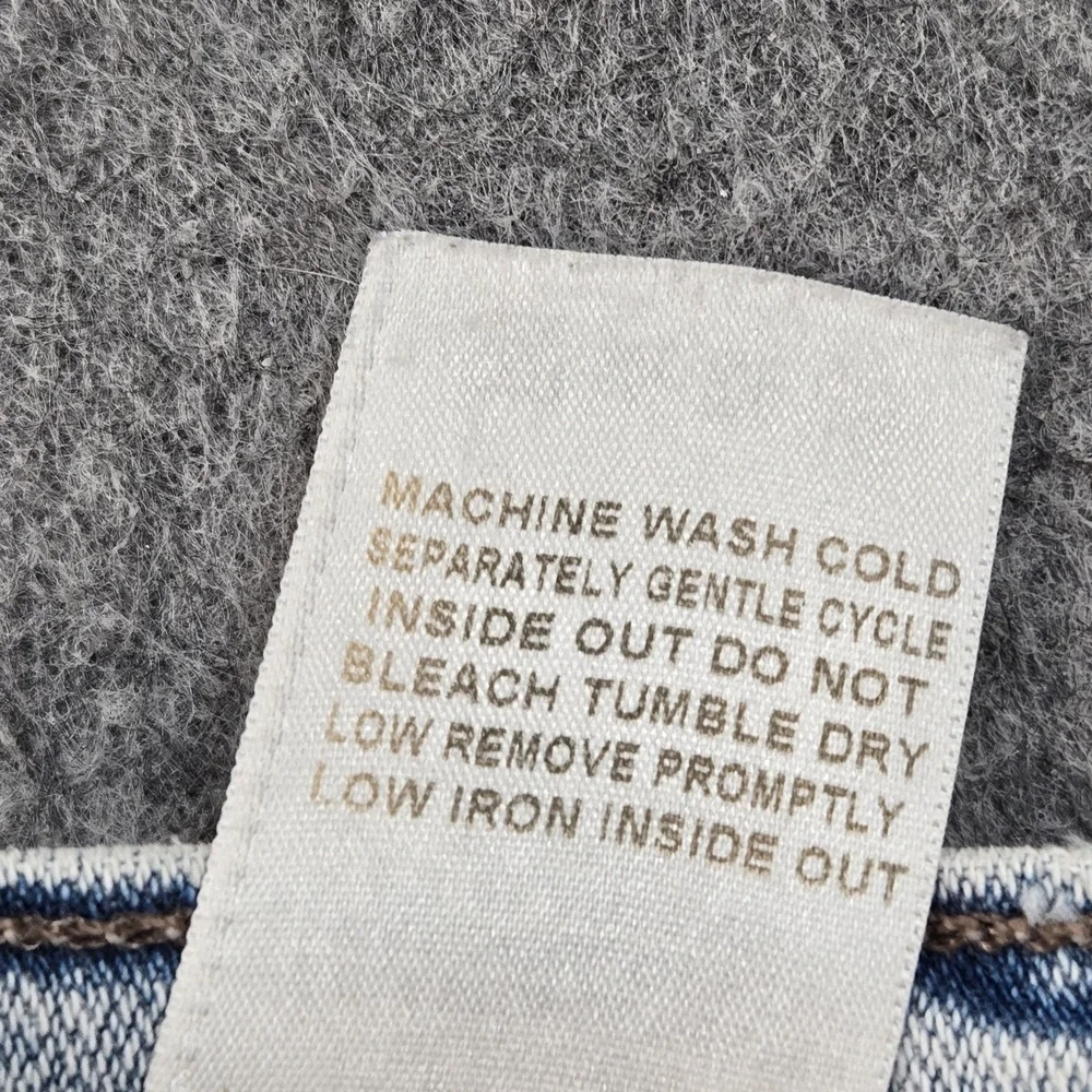 True Religion Jeans Mens 38x32 Blue Skinny Slim Distressed Light Wash Stretch